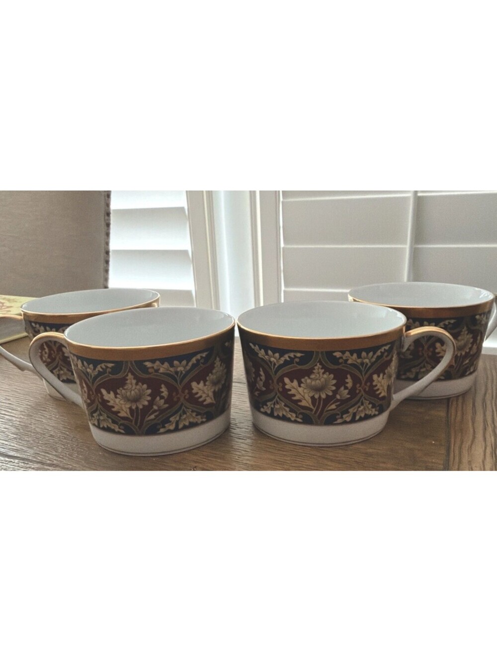 Christian Dior Tabriz Cup Gold Trim Made in Japan Replacement - Set of 4